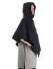 Mittelalter Cape Madius in Schwarz Seitenansicht