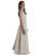 Mittelalter Kleid Peronella in Beige Seitenansicht