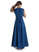 Mittelalter Kleid Peronella in MISSING: royalblue-lightblue Rückansicht