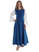 Mittelalter Kleid Peronella in MISSING: royalblue-lightblue Frontansicht 2