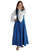 Mittelalter Kleid Peronella in MISSING: royalblue-lightblue Frontansicht 3