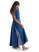 Mittelalter Kleid Peronella in MISSING: royalblue-lightblue Seitenansicht