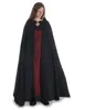 Mittelalter Umhang Lorenza in Schwarz Frontansicht 2