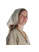 Mittelalter Kopftuch Agnese in Beige Seitenansicht