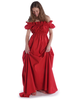 Mittelalter Kleid Fiammetta in Feuerrot Frontansicht 6