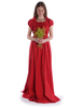 Mittelalter Kleid Fiammetta in Feuerrot Frontansicht 8