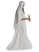 Mittelalter Kleid Fiammetta in Weiß Seitenansicht 2