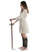 Mittelalter Kleid Isabetta in Beige Seitenansicht