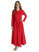 Mittelalter Kleid Catella in Feuerrot Frontansicht