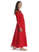 Mittelalter Kleid Catella in Feuerrot Seitenansicht