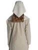 Mittelalter Schal Kari aus Baumwolle-Leinen(60-40) in Beige Rückansicht