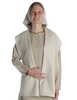Mittelalter Schal Kari aus Baumwolle-Leinen(60-40) in Beige Frontansicht 4