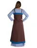 Wikinger Überkleid Urd in Braun Rückansicht