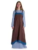 Wikinger Überkleid Urd in Braun Frontansicht