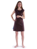 Mittelalter Kleid Pernilla in MISSING: brown-royalblue Frontansicht 2