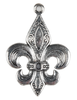 Ritter Anhänger Chlodwig (Heraldik) aus Metall in Silbern Frontansicht