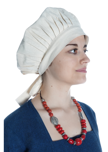 Mittelalter Halskette Saga aus Wei&szlig;metall-Resin in Rot Seitenansicht