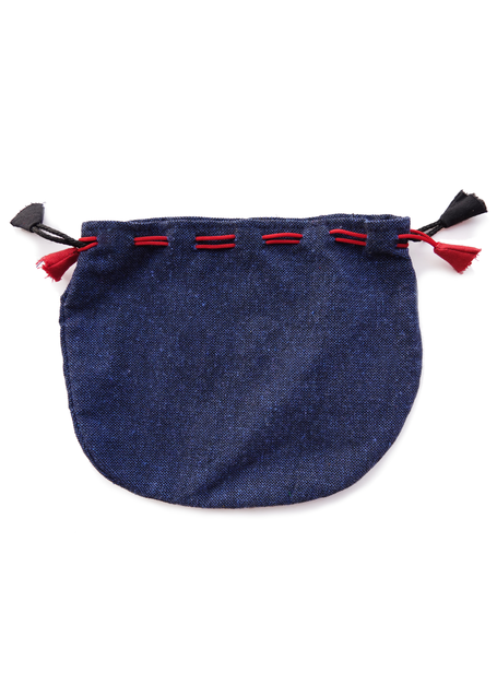 Mittelalter Almosenbeutel Kyot 14X16 cm in Blau Frontansicht 2