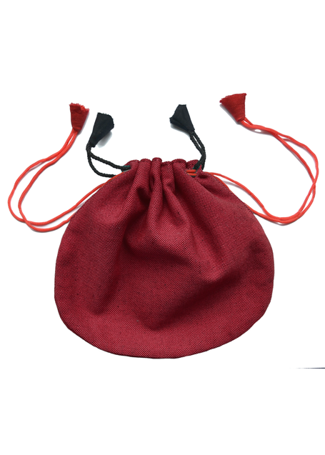 Mittelalter Almosenbeutel Kyot 14X16 cm in Rot Frontansicht