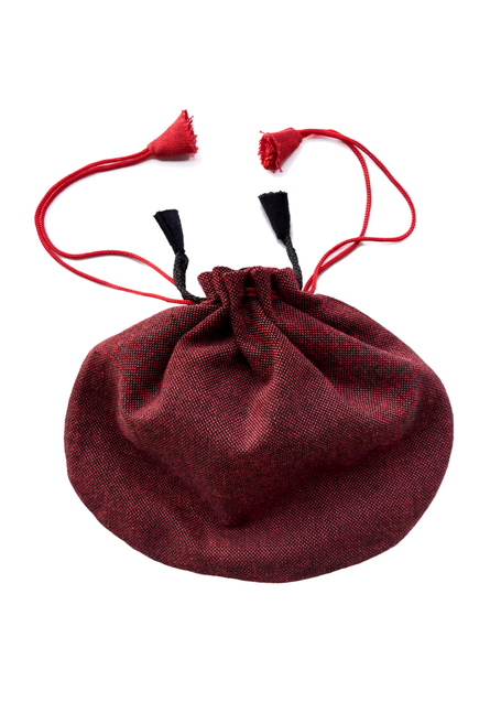 Mittelalter Almosenbeutel Kyot 14X16 cm in Rot Frontansicht 2