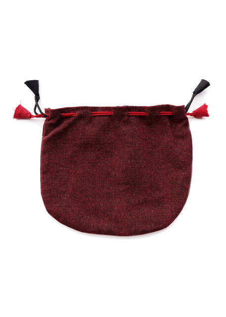 Mittelalter Almosenbeutel Kyot 14X16 cm in Rot Frontansicht 3