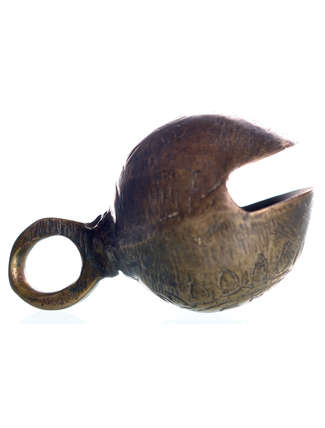 Mittelalter Glöckchen Babehilt in Golden Frontansicht 3