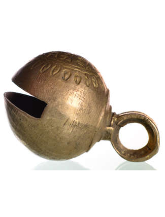 Mittelalter Glöckchen Babehilt in Golden Frontansicht 4