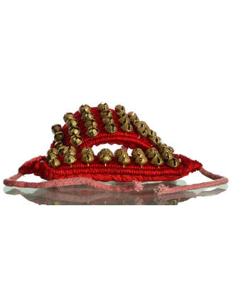 Mittelalter Fußschellen (Set) in Golden Rückansicht 2