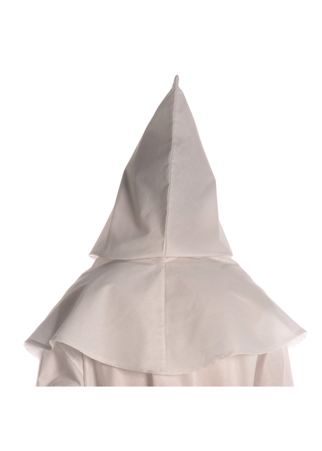 Mittelalter Kapuze Elegast in Weiß Rückansicht