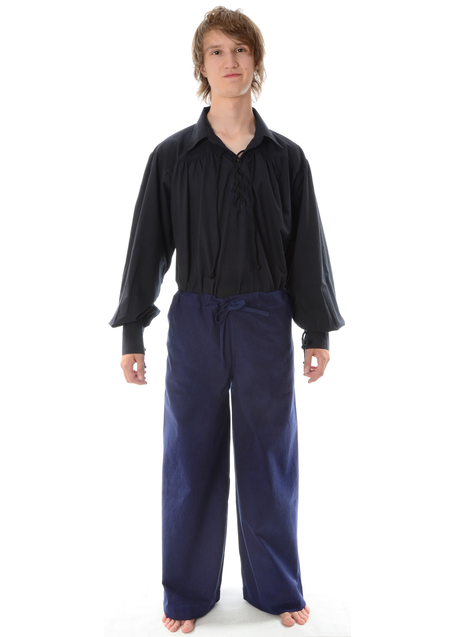 Mittelalter Hose Jovelin in Blau Frontansicht