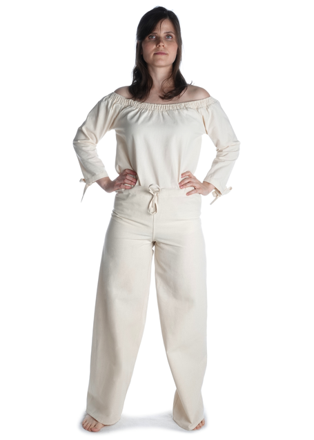 Mittelalter Hose Dulzepta in Beige Frontansicht 2
