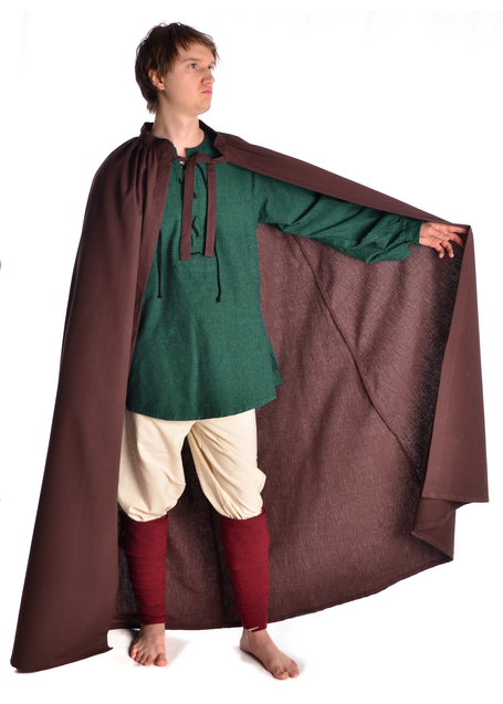 Mittelalter Schnürhemd Parzival in Grün Frontansicht 3