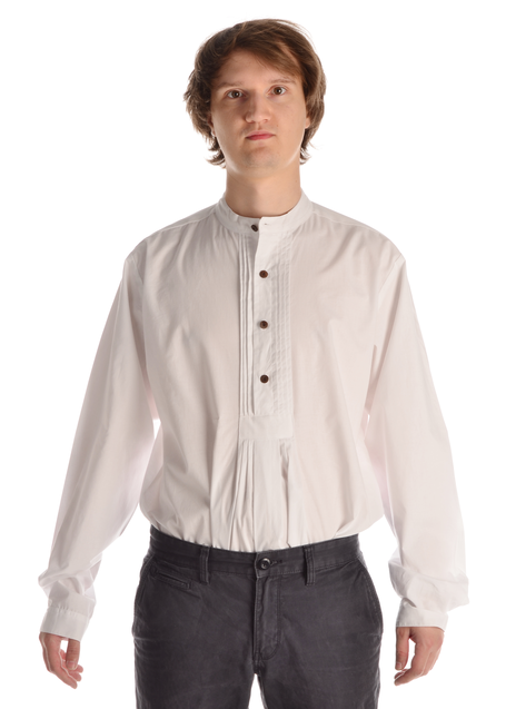 Mittelalter Hemd Feirefiz in Weiß Frontansicht