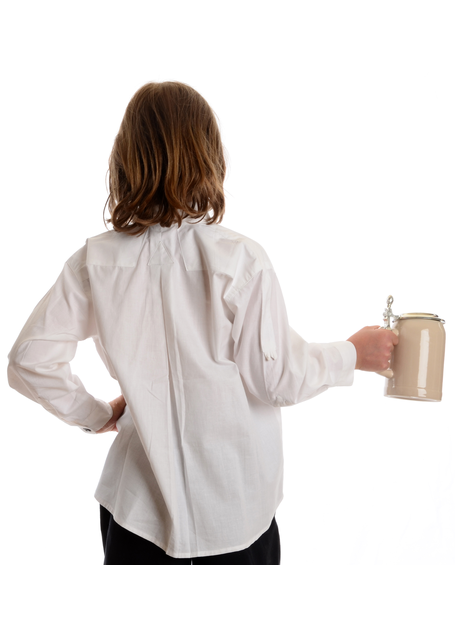 Mittelalter Kinderhemd Frimutel in Weiß Rückansicht