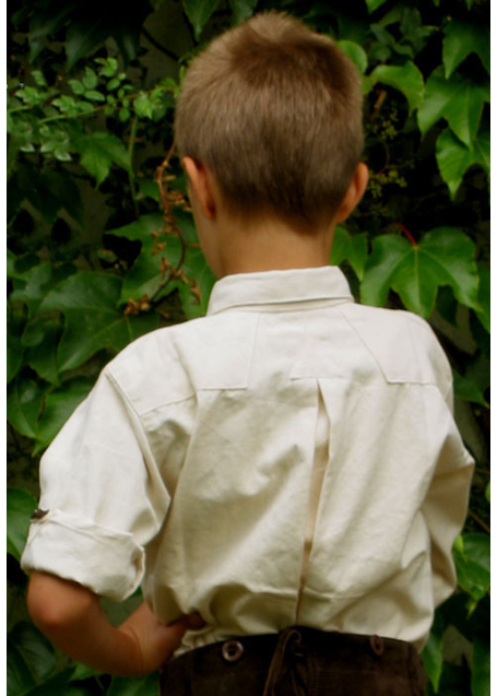 Mittelalter Kinderhemd Grandin in Beige Frontansicht 2