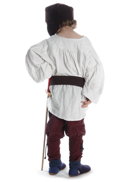 Mittelalter Kinderhemd Parzival in Beige Rückansicht 2