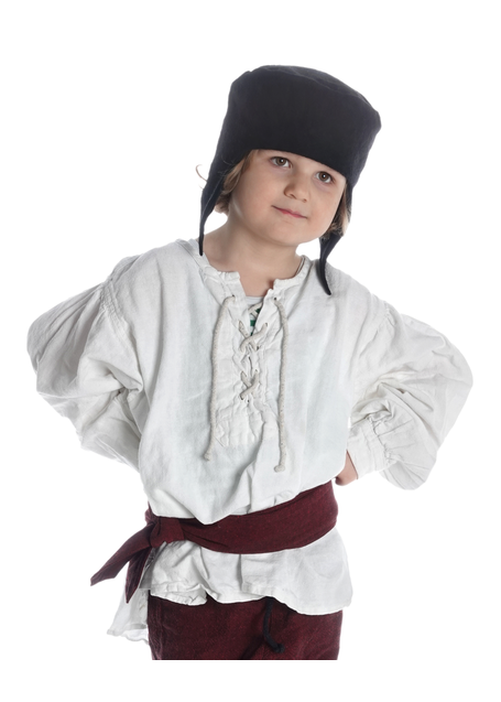 Mittelalter Kinderhemd Parzival in Beige Frontansicht 5