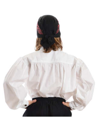 Mittelalter Kinderhemd Klingsor in Weiß Rückansicht