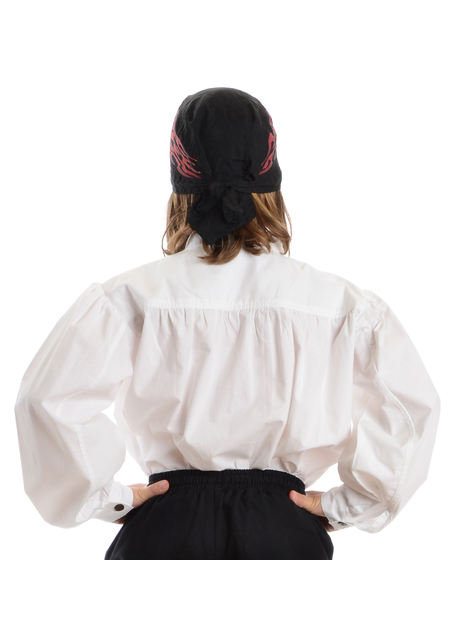 Mittelalter Kinderhemd Klingsor in Weiß Rückansicht