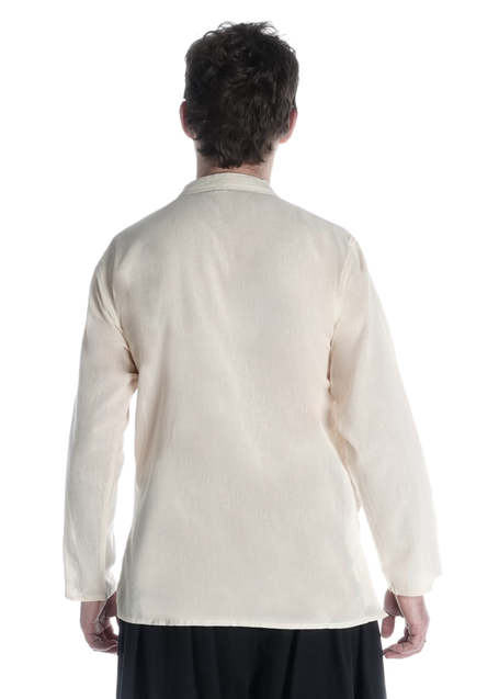 Mittelalter Hemd Anfortas in Beige Rückansicht