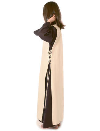 Mittelalter Skapulier Brünhild in Beige Seitenansicht