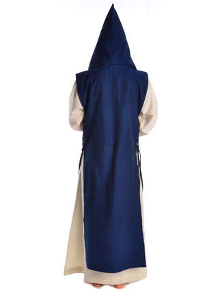 Mittelalter Skapulier Kriemhild in Blau Rückansicht
