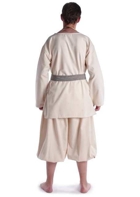 Mittelalter Tunika Hagen mittel in Beige Rückansicht