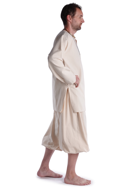 Mittelalter Tunika Hagen mittel in Beige Seitenansicht