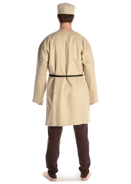 Mittelalter Tunika Dietrich in Beige Rückansicht
