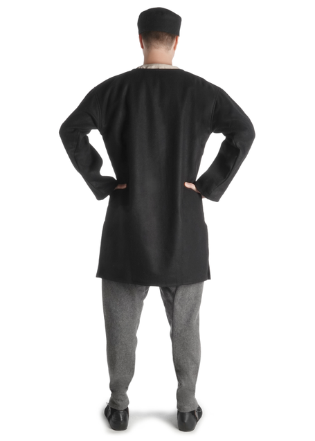 Mittelalter Tunika Dietrich in Schwarz Rückansicht 2