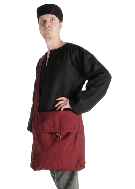 Mittelalter Tunika Dietrich in Schwarz Seitenansicht 2