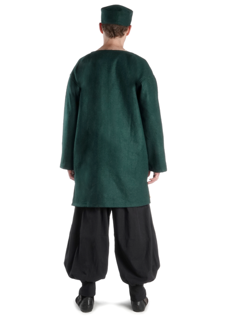 Mittelalter Tunika Dietrich in Grün Rückansicht