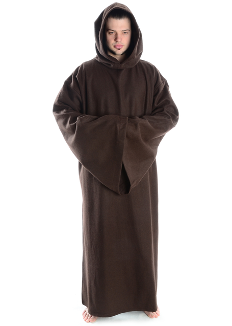 Mittelalter Mönchskutte Heimrich in Braun Frontansicht