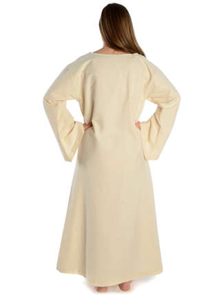 Mittelalter Kleid Sigune in Beige Rückansicht